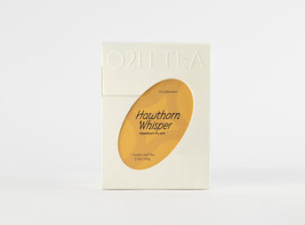 Packaging of Hawthorn Pu-erh Tea displaying a sleek design with a peek-through window 